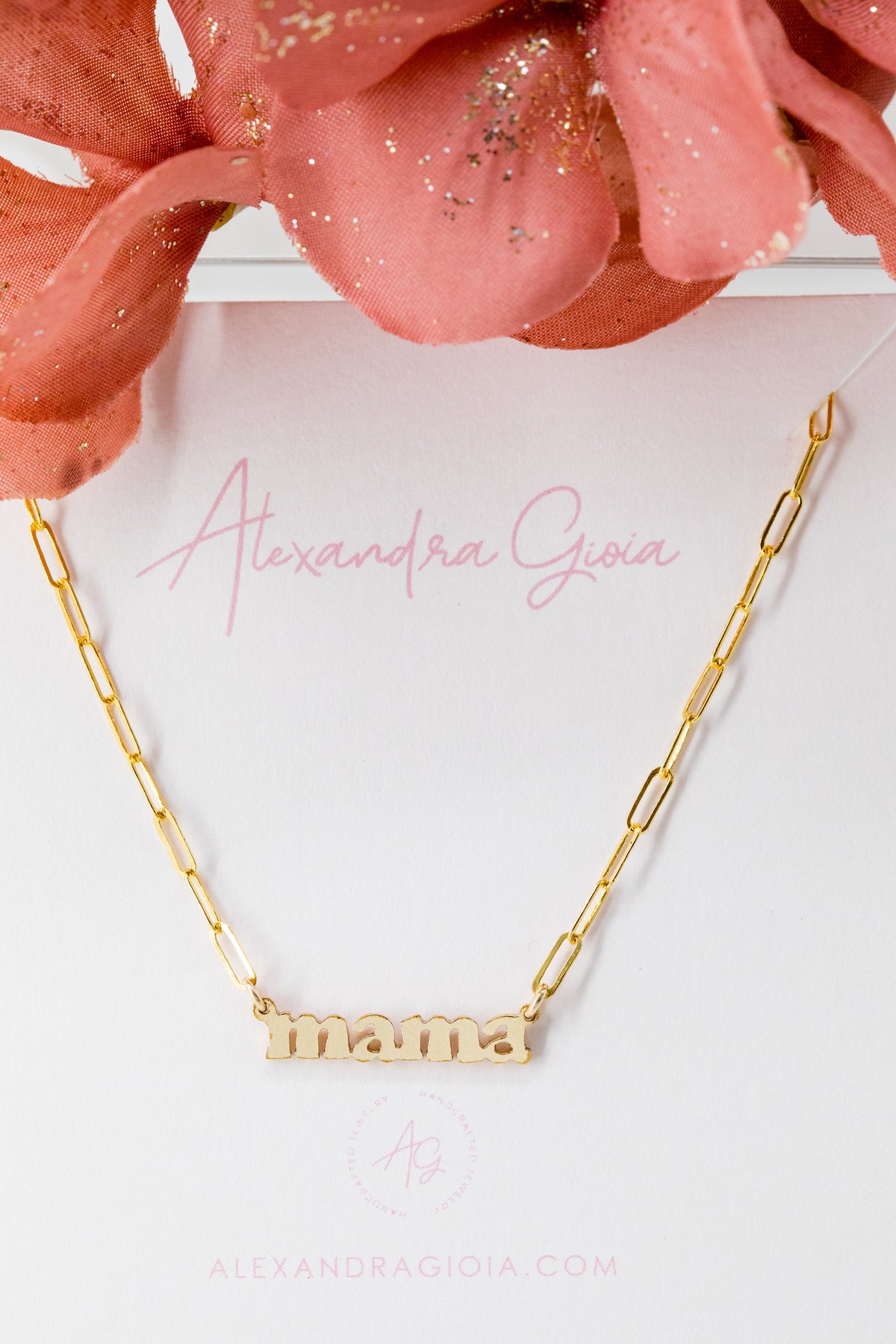 Mama Necklace {Bubble Font}