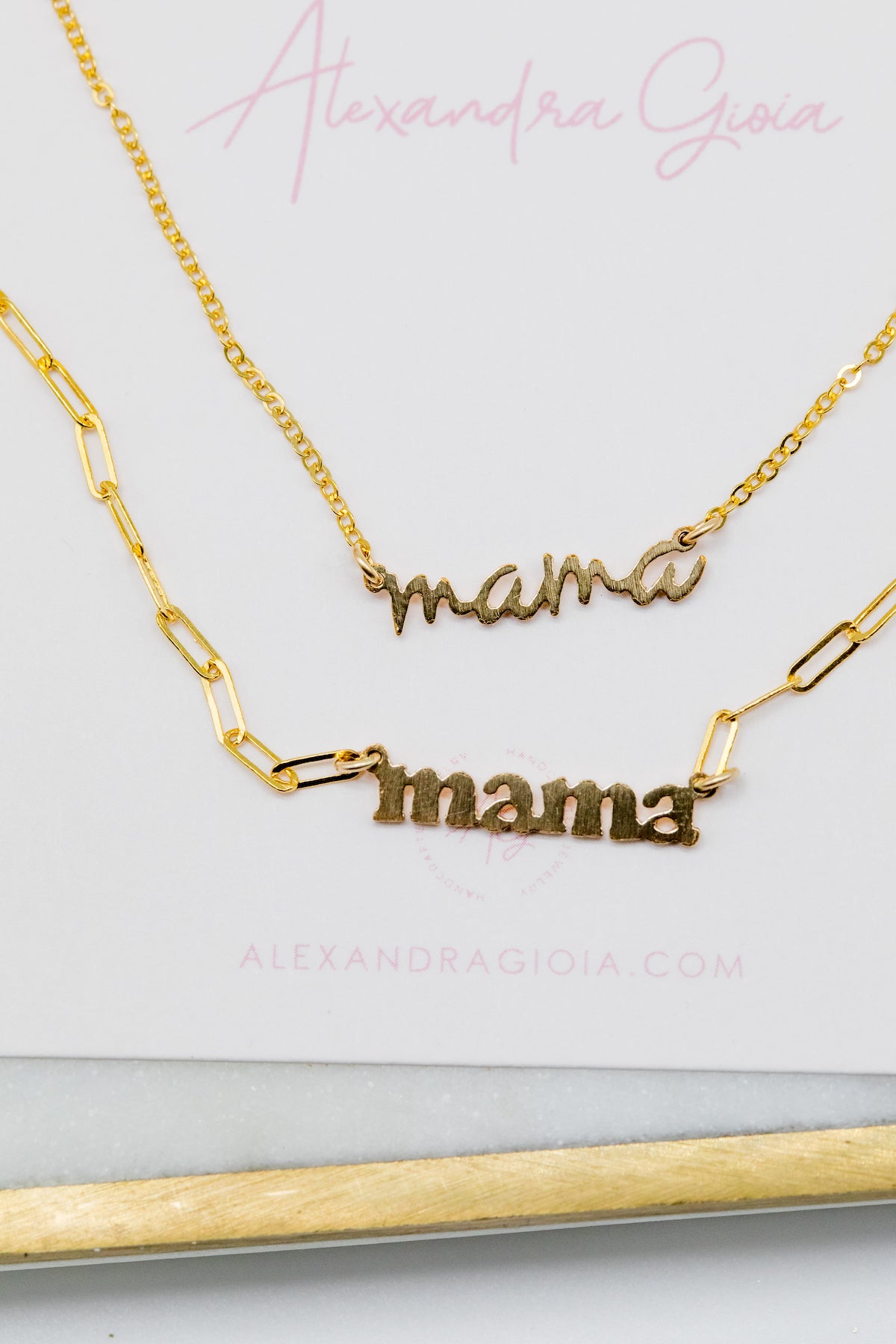 Mama Necklace {Bubble Font}
