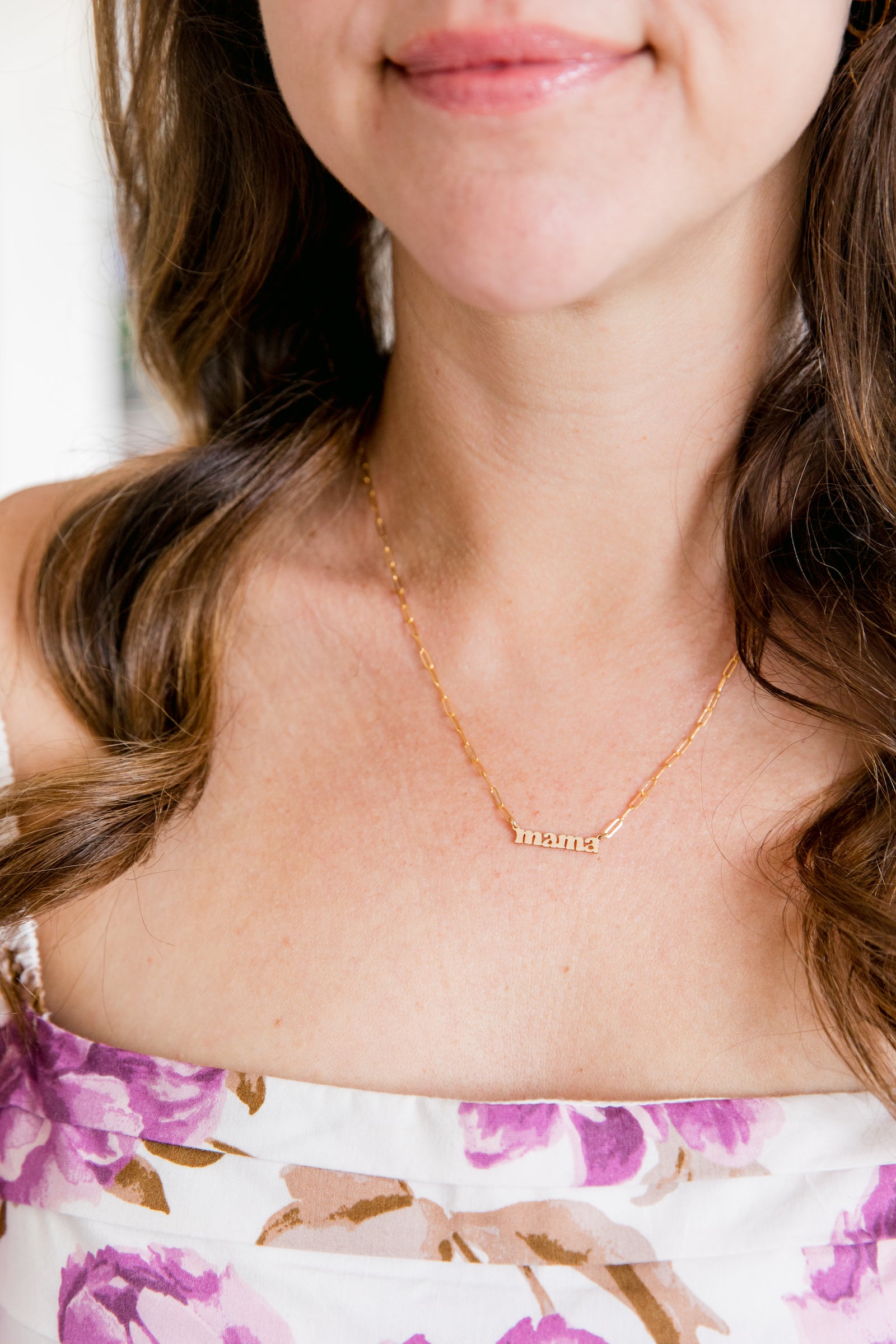 Mama Necklace {Bubble Font}