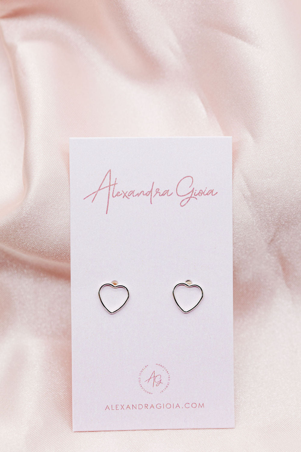 Open Heart Stud Earrings
