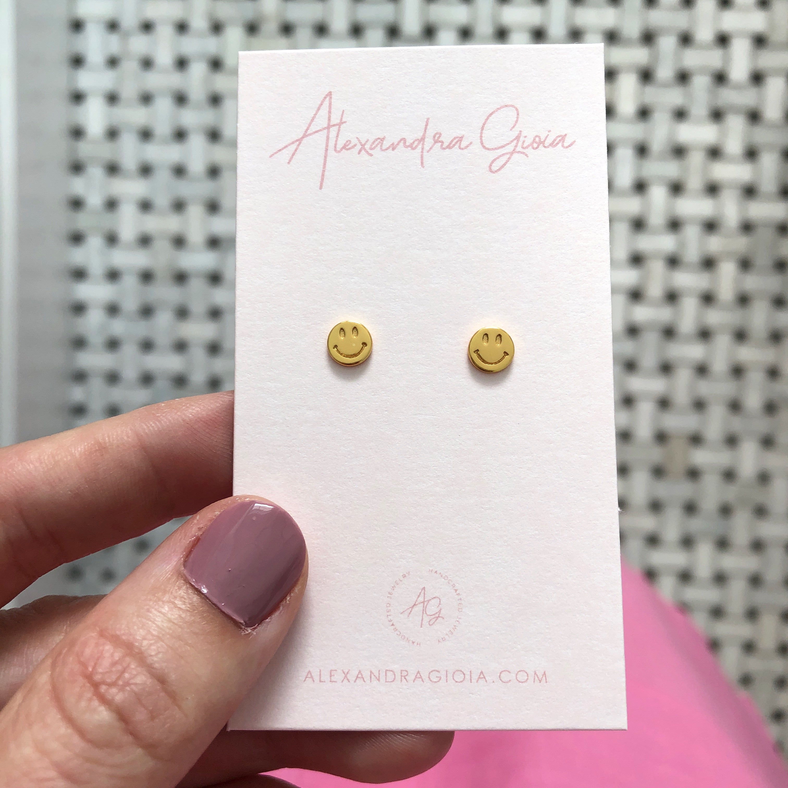 Smiley Stud Earrings