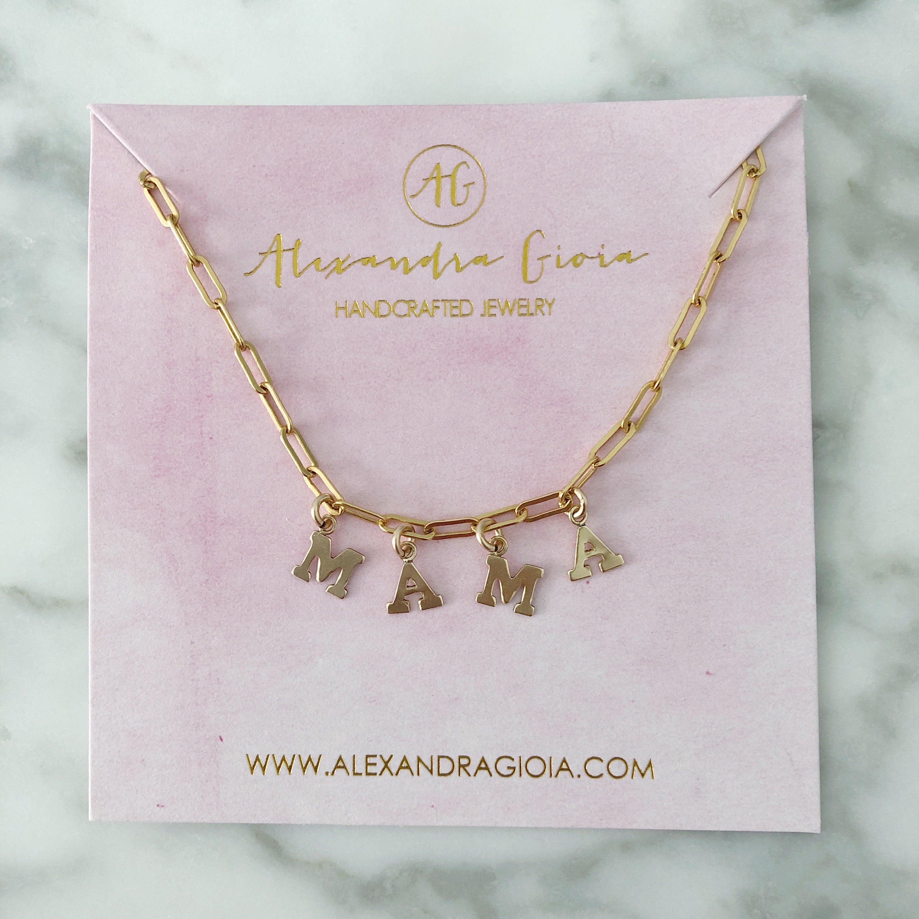 Gold Filled MAMA Necklace