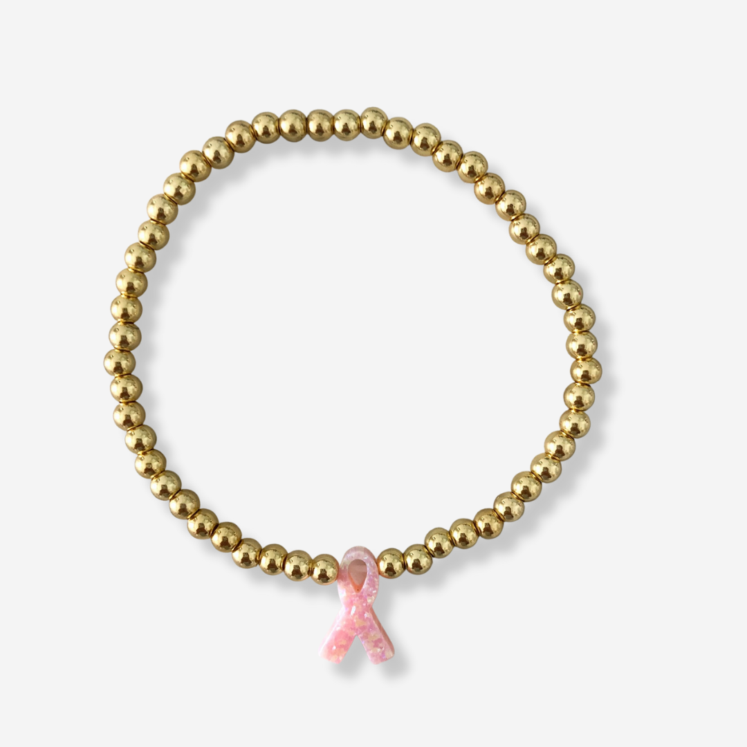 Breast Cancer Awareness Gold Bracelet