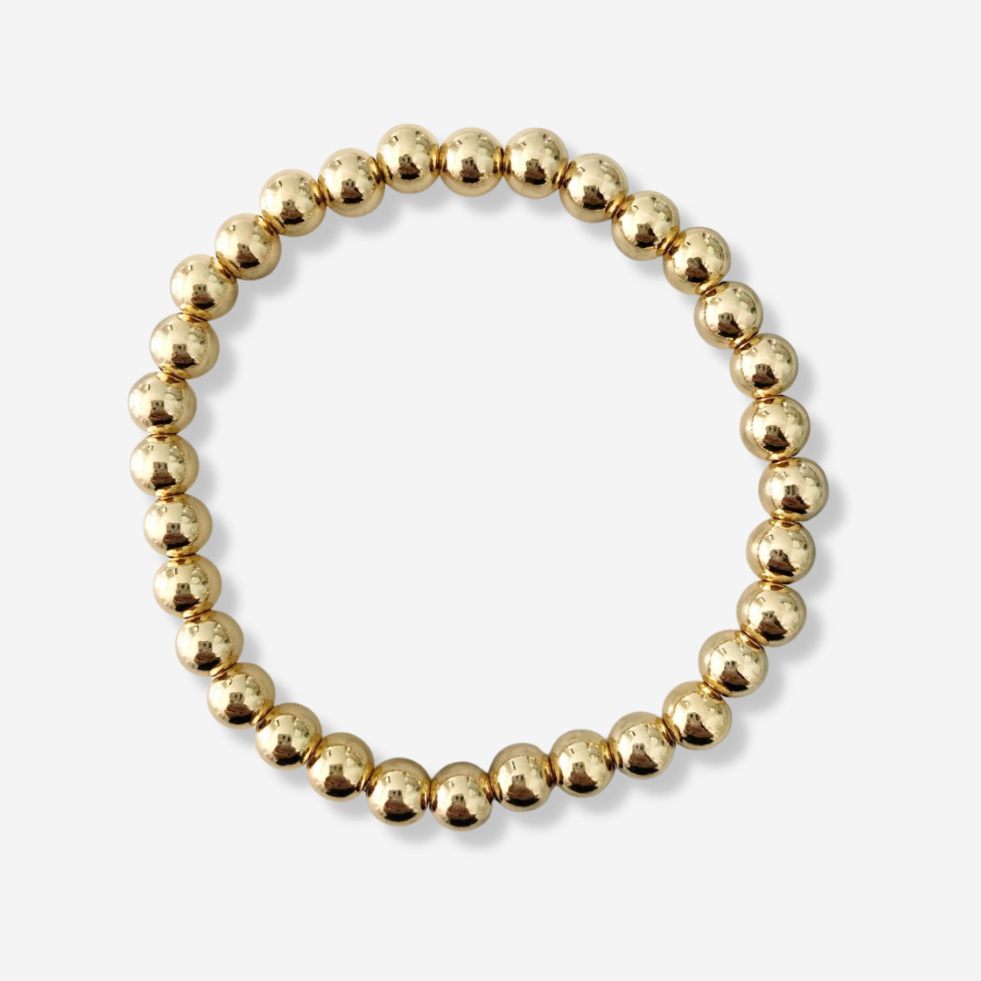 Gold beaded 2025 stackable bracelets