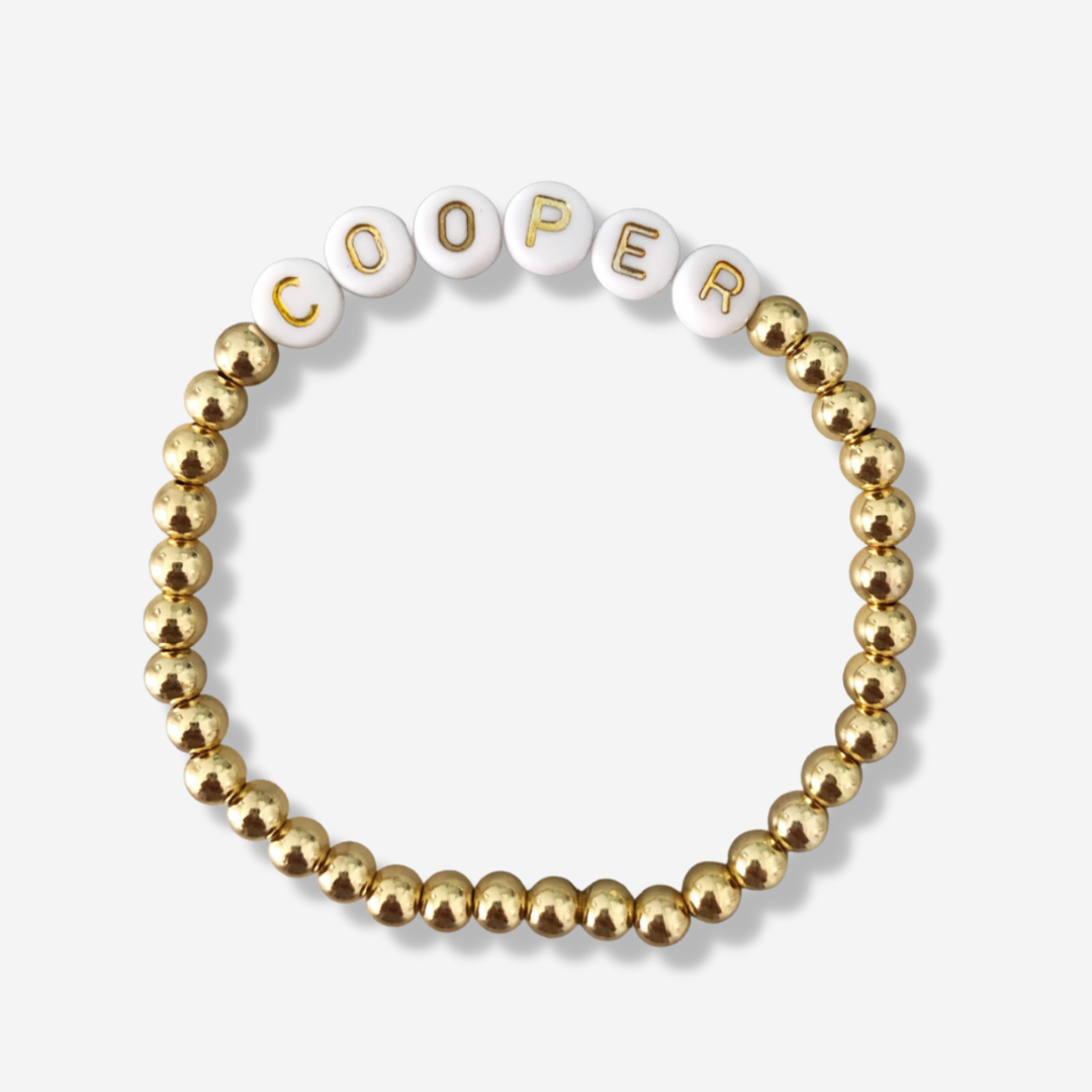 Initials & Name Bracelet - Gold Electroplated