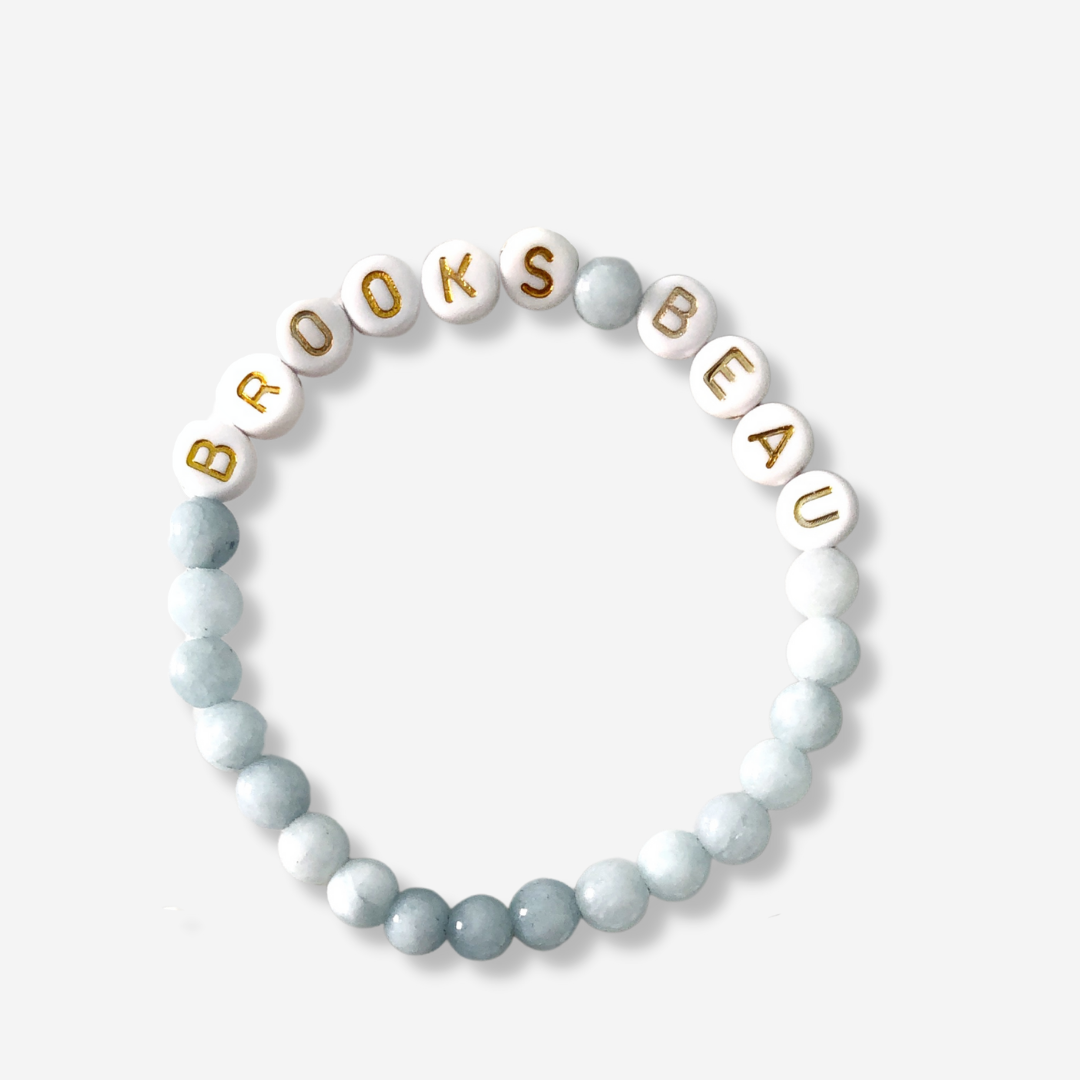 Custom Name Bracelet | Aquamarine