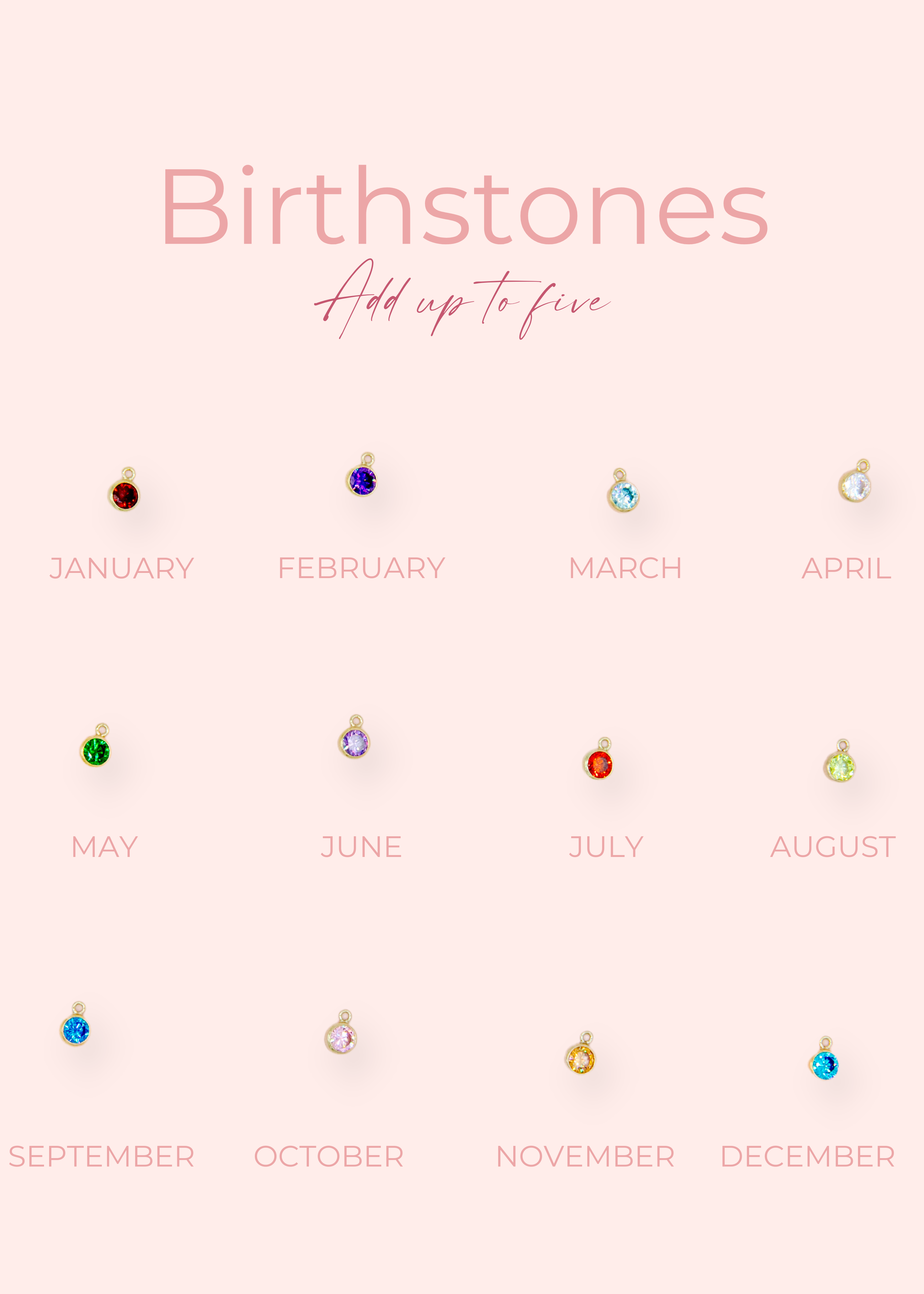 Chain 2025 with birthstones