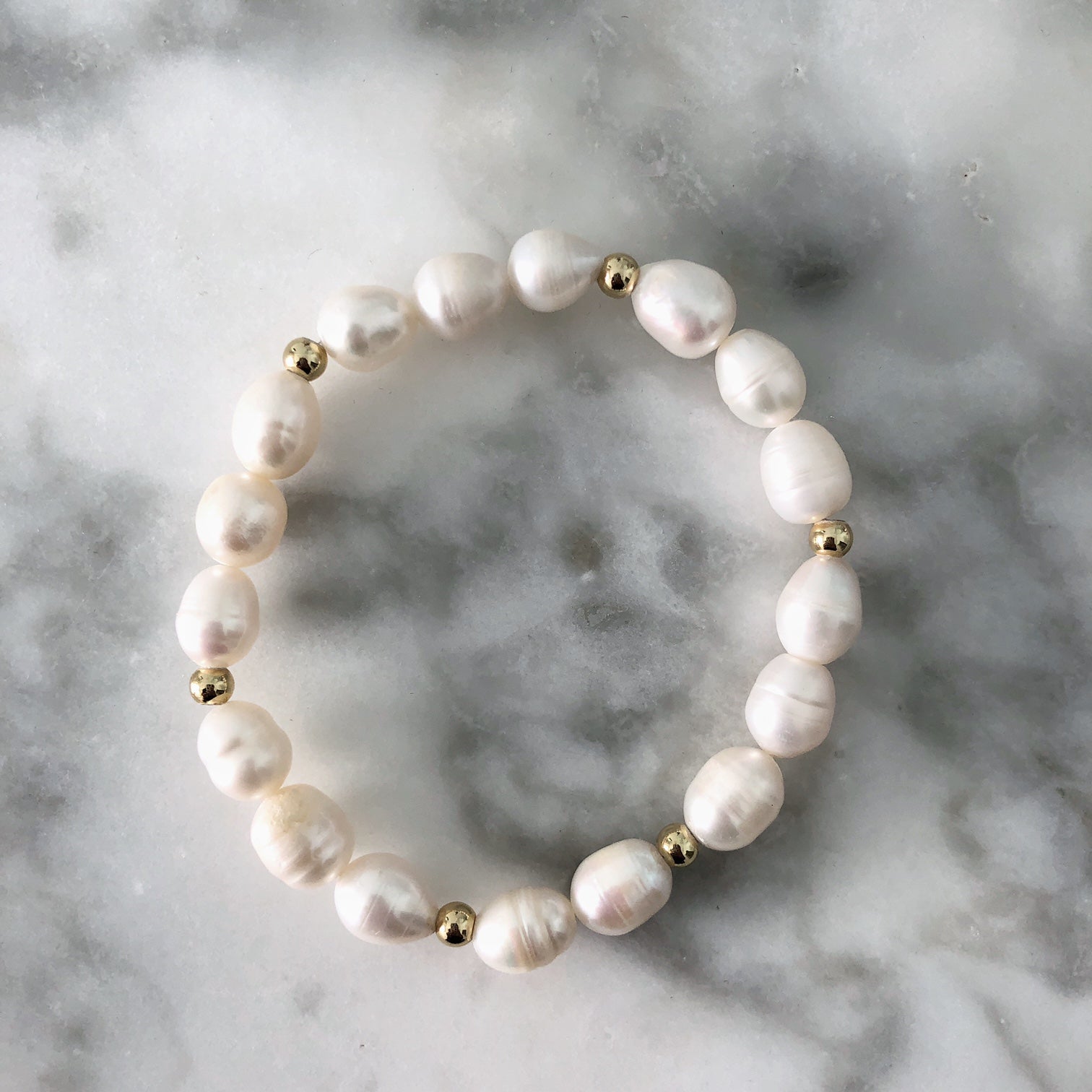 Akoya Cultured Pearl Bracelet | Raw Pearls