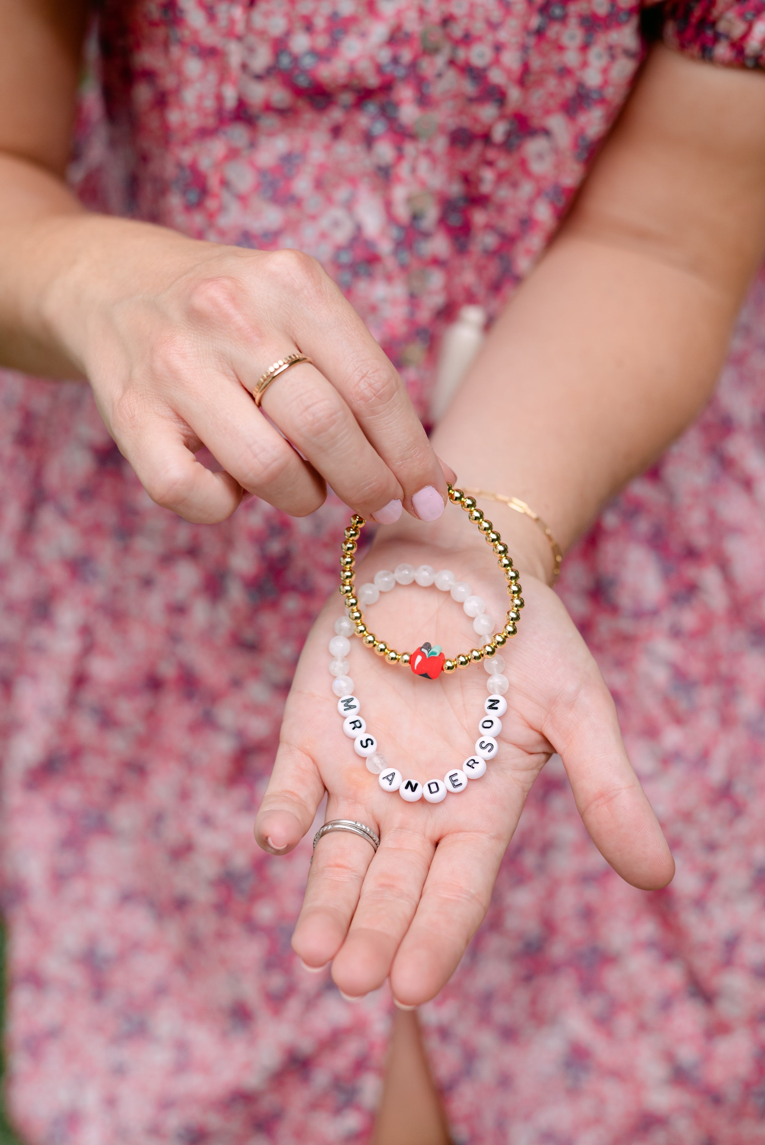 Easy DIY Teacher Bracelet Set - Happiness is Homemade