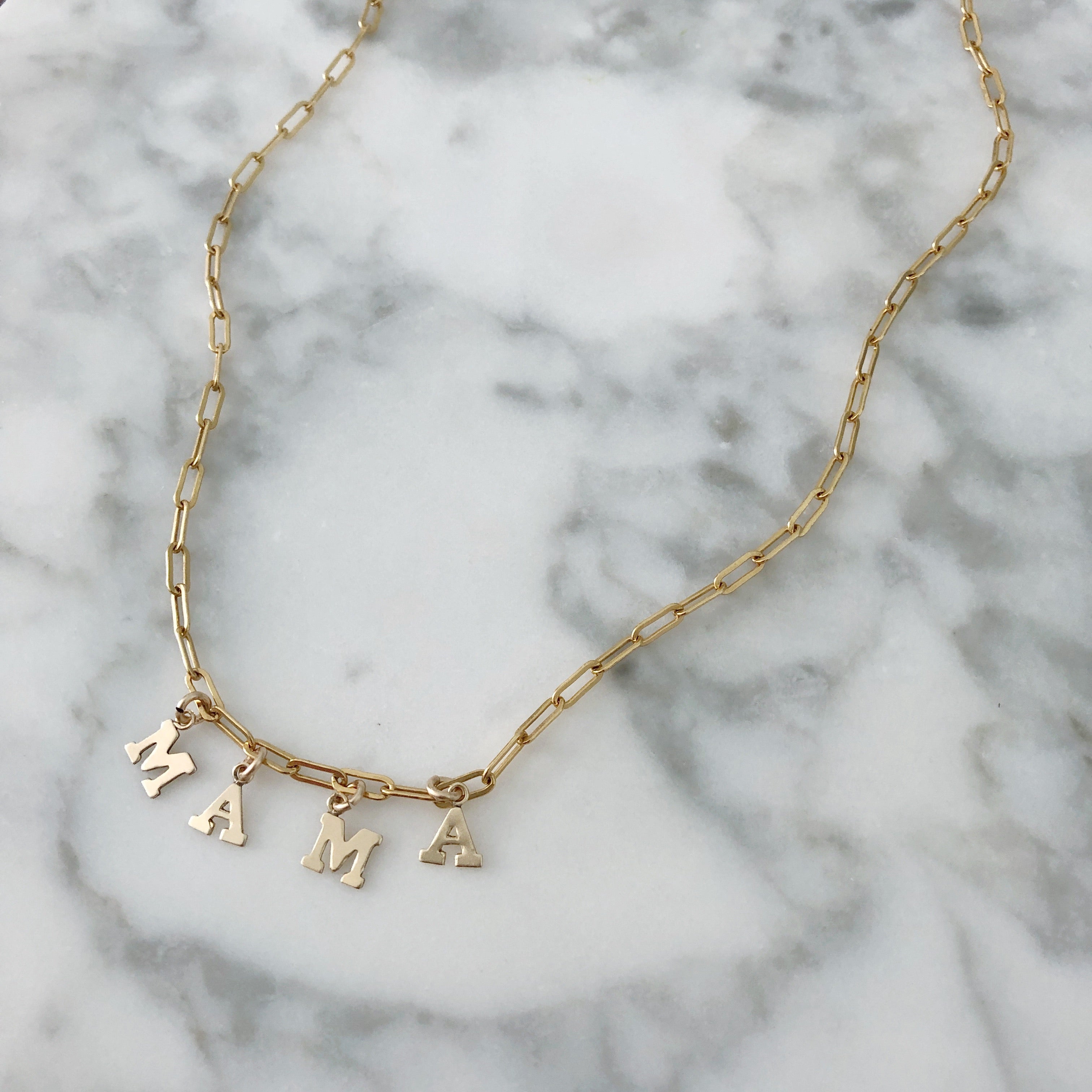 Gold Filled MAMA Necklace