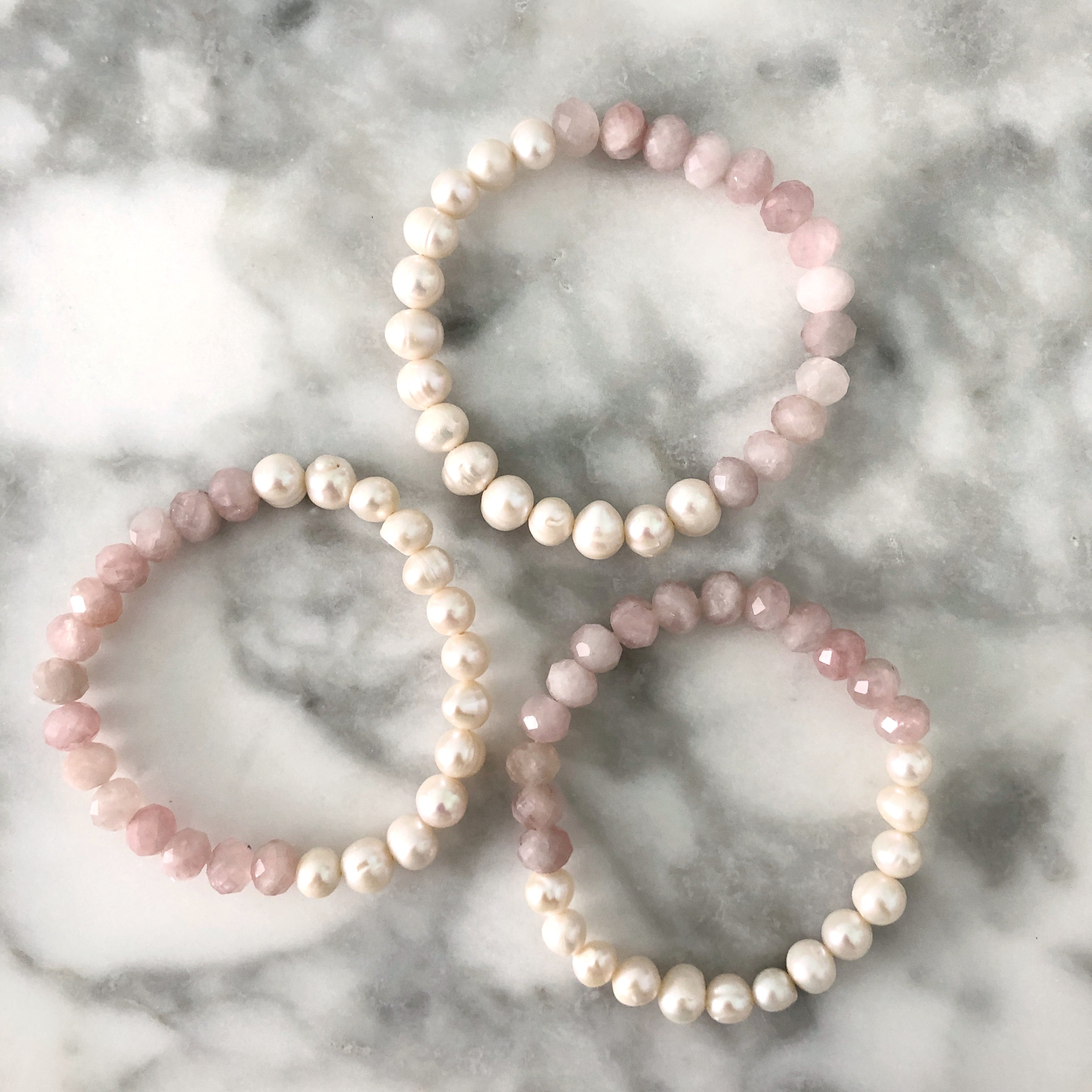 Capri Pearl Bracelet {Rose Quartz} – Alexandra Gioia