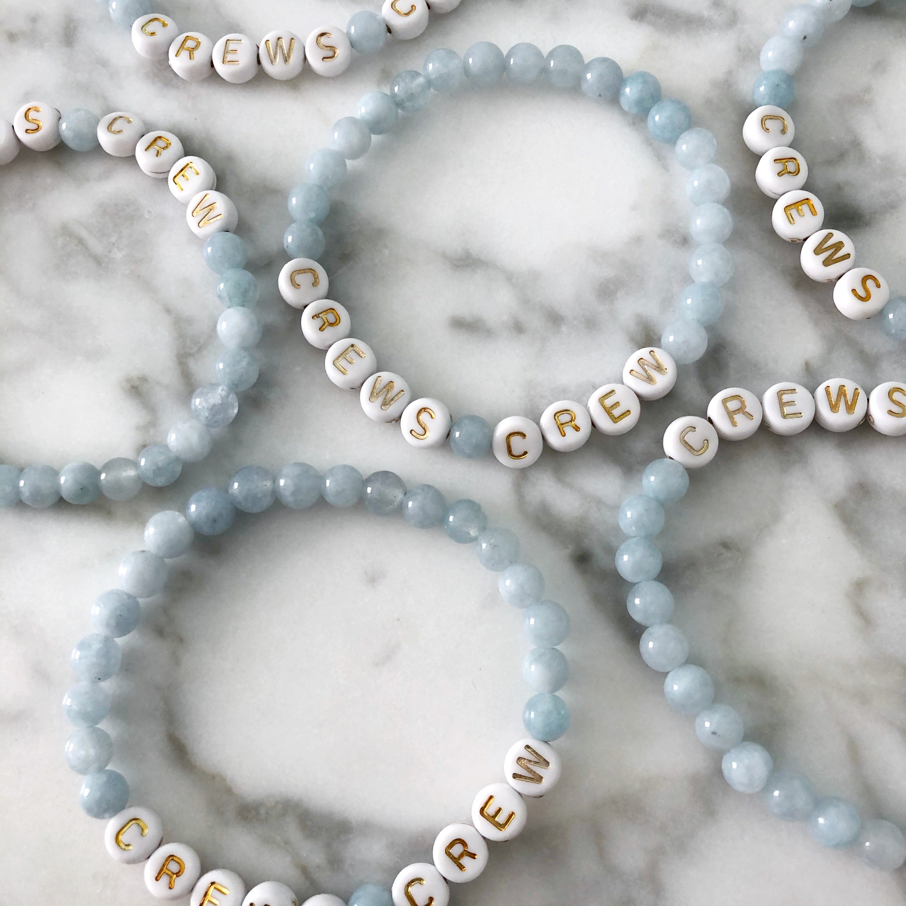 Custom Name Bracelet | Aquamarine