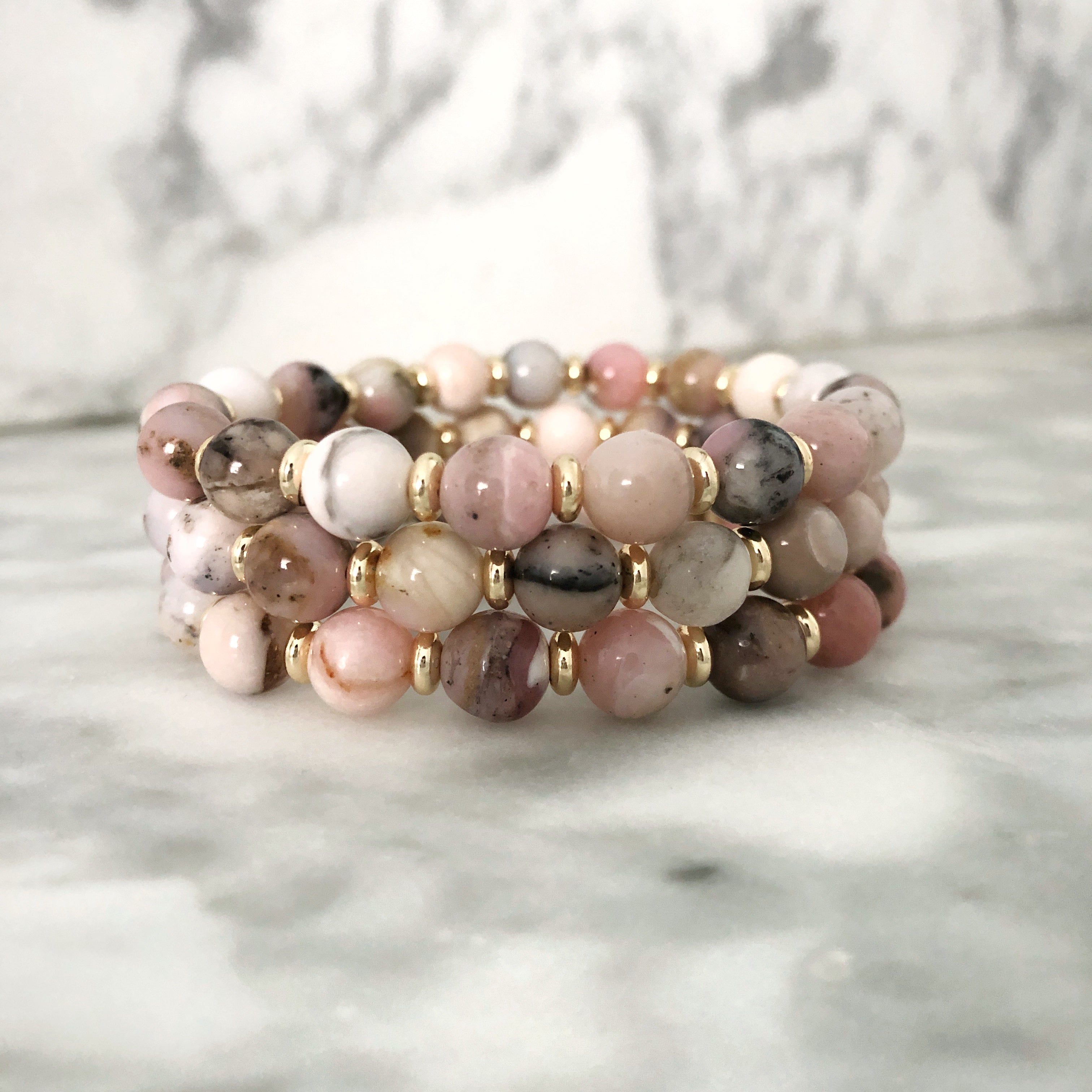 Stackable Bracelet | Pink Opal